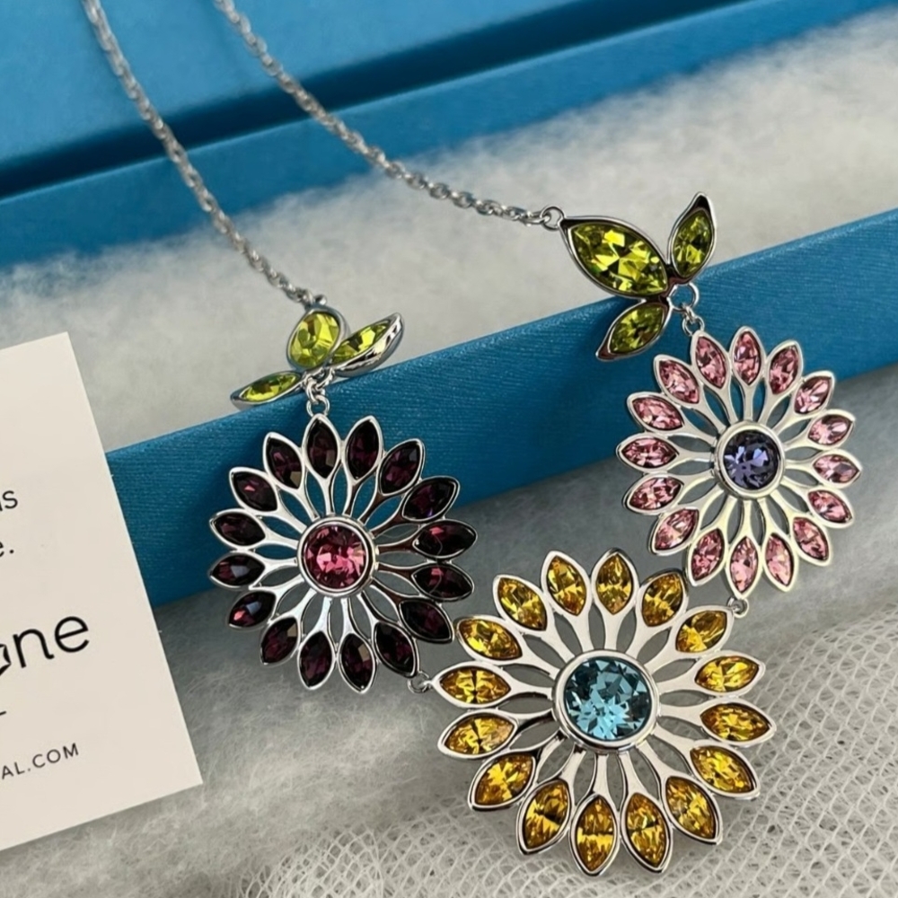 Touchstone Crystal Swarovski Vibrant Garden Necklace - Picture 5 of 11